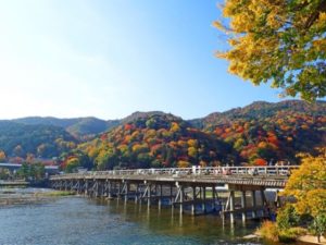 嵐山のシンボル「渡月橋」